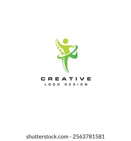 Chiropractic logo icon flat vector design