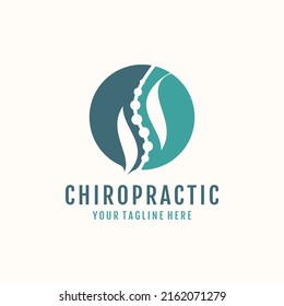 Chiropractic logo icon with modern concept design Premium Vector