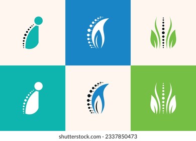 Vector de ícono de logotipo quiropráctico con idea de elemento moderno
