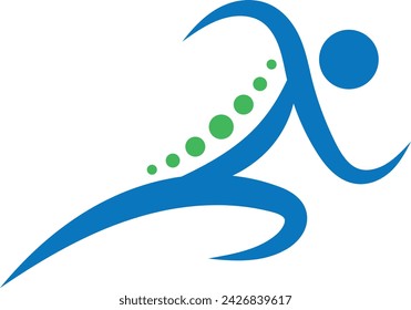 Chiropraktische Logo- und Illustrationsdesign-Vorlage editierbar und hochauflösender Bildvektor