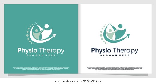 Chiropractic logo for massage and business with creative element concept Premium Vector