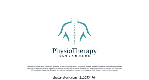 Chiropractic logo for massage and business with creative element concept Premium Vector