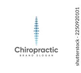 Chiropractic logo with modern design premium vector