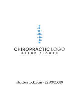 Chiropractic logo with modern design premium vector