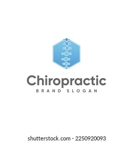Chiropractic logo with modern design premium vector