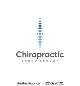 Chiropractic logo with modern design premium vector