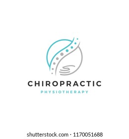 Chiropractic Logo Spine Spinal Care Vector Icon Illustration