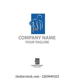 Chiropractic logo spine spinal care vector icon illustration.EPS 10
