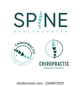 Chiropractic logo vector design for healthcare