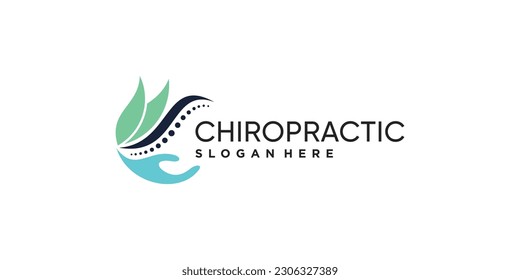 Chiropractic logo vector design illustration with modern creative concept