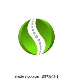 Chiropractic, massage, back pain and osteopathy icon logo vector
 