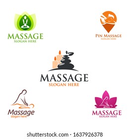 Chiropractic, massage, back pain and osteopathy Logo Design