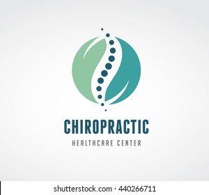 Chiropractic, massage, back pain and osteopathy icon