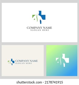 Chiropractic medical cross logo vector