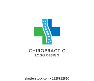 Chiropractic And Medical Cross Vector Logo Design Template