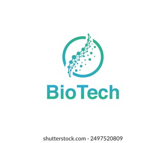 Chiropractic, molecule, bio tech, connect dots, science and technology creative logo design template.