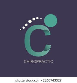 Concepto único de la colección del logotipo de la fisioterapia quiropráctica