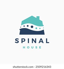 Chiropractic spinal house Logo vector icon illustration	