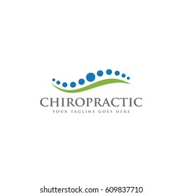 Chiropractic Spine Dot Logo Icon Vector Template