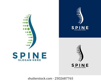 Chiropractic spine logo design, Abstract Spine , Backbone logo vector template