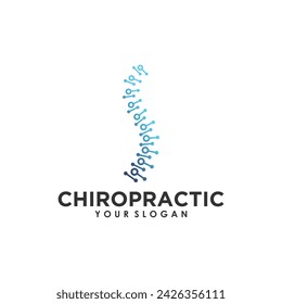 Chiropractic spine logo design with premium concept