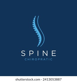 Diseño del logotipo de la columna quiropráctica.Logo para enfermería, masaje, negocios y medicina.
