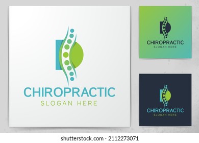 chiropractic spine Logo Designs Vector Illustration