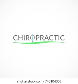 Chiropractic stylized logo. Effective alternative medicine illustration
