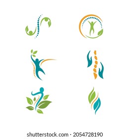 chiropractic symbol Vector icon design illustration Template
