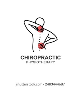 Chiropractic symbol vector icon design illustration template