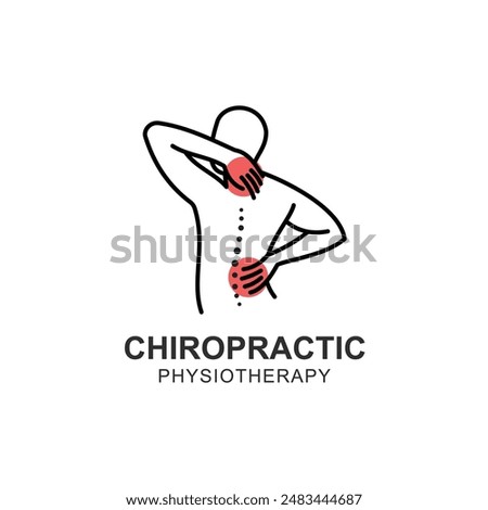 Chiropractic symbol vector icon design illustration template