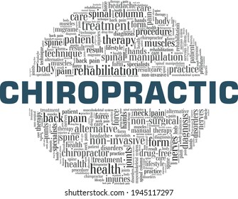 Chiropractic Vector Illustration Word Cloud Isolated Stock Vector ...