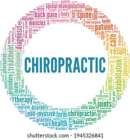 Chiropractic Vector Illustration Word Cloud Isolated Stock Vector ...