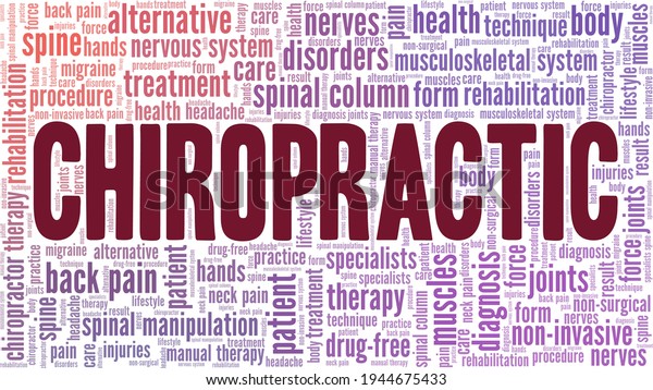 Chiropractic Vector Illustration Word Cloud Isolated Stock Vector ...