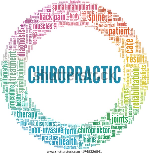 Chiropractic Vector Illustration Word Cloud Isolated Stock Vector ...