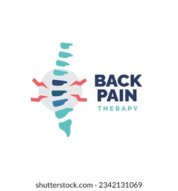 Chiropractic vector logo design. Back pain illustration. Spine icon with Physio therapy suitable for clinic