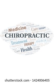 Chiropractic word cloud. Wordcloud made with text only.