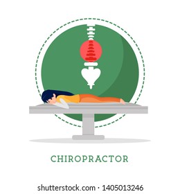 Chiropractor Character Vector Illustration Design