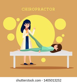 Chiropractor Character Vector Illustration Design