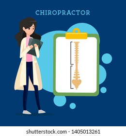 Chiropractor Character Vector Illustration Design