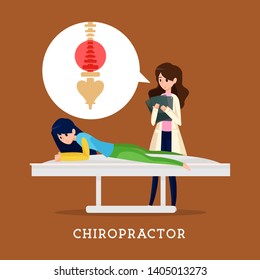 Chiropractor Character Vector Illustration Design