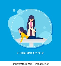 Chiropractor Character Vector Illustration Design