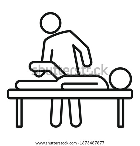 Chiropractor icon. Outline chiropractor vector icon for web design isolated on white background