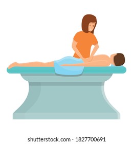 Chiropractor masseur icon. Cartoon of chiropractor masseur vector icon for web design isolated on white background