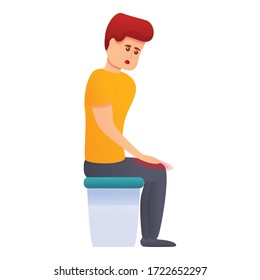 Chiropractor patient icon. Cartoon of chiropractor patient vector icon for web design isolated on white background
