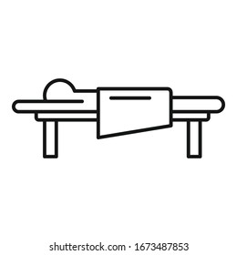Chiropractor patient icon. Outline chiropractor patient vector icon for web design isolated on white background