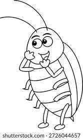 Chirping Cricket com Notas de Música - Página de Coloração para Crianças