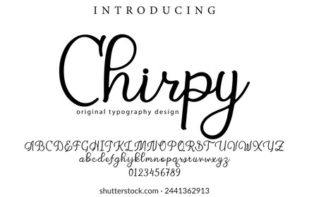 Chirpy Font Stylish brush painted an uppercase vector letters, alphabet, typeface