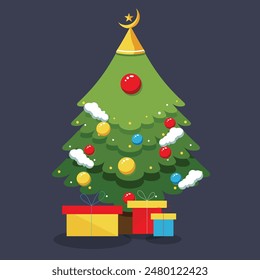 chirsmast tree vector. chrismast element vector