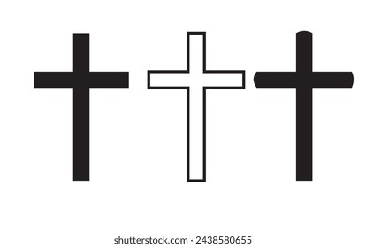 Chirstan cross symbol, flat design vector